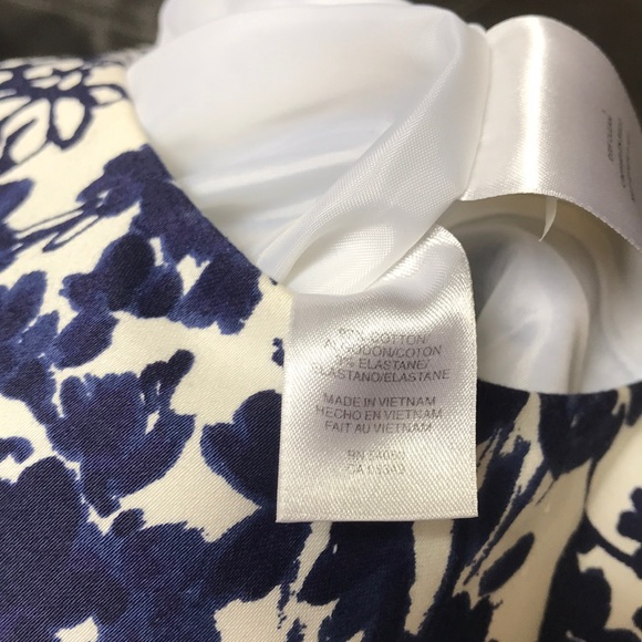 Anne Klein Floral Cap Sleeve Scoop Neck Dress 10 - Picture 8 of 8